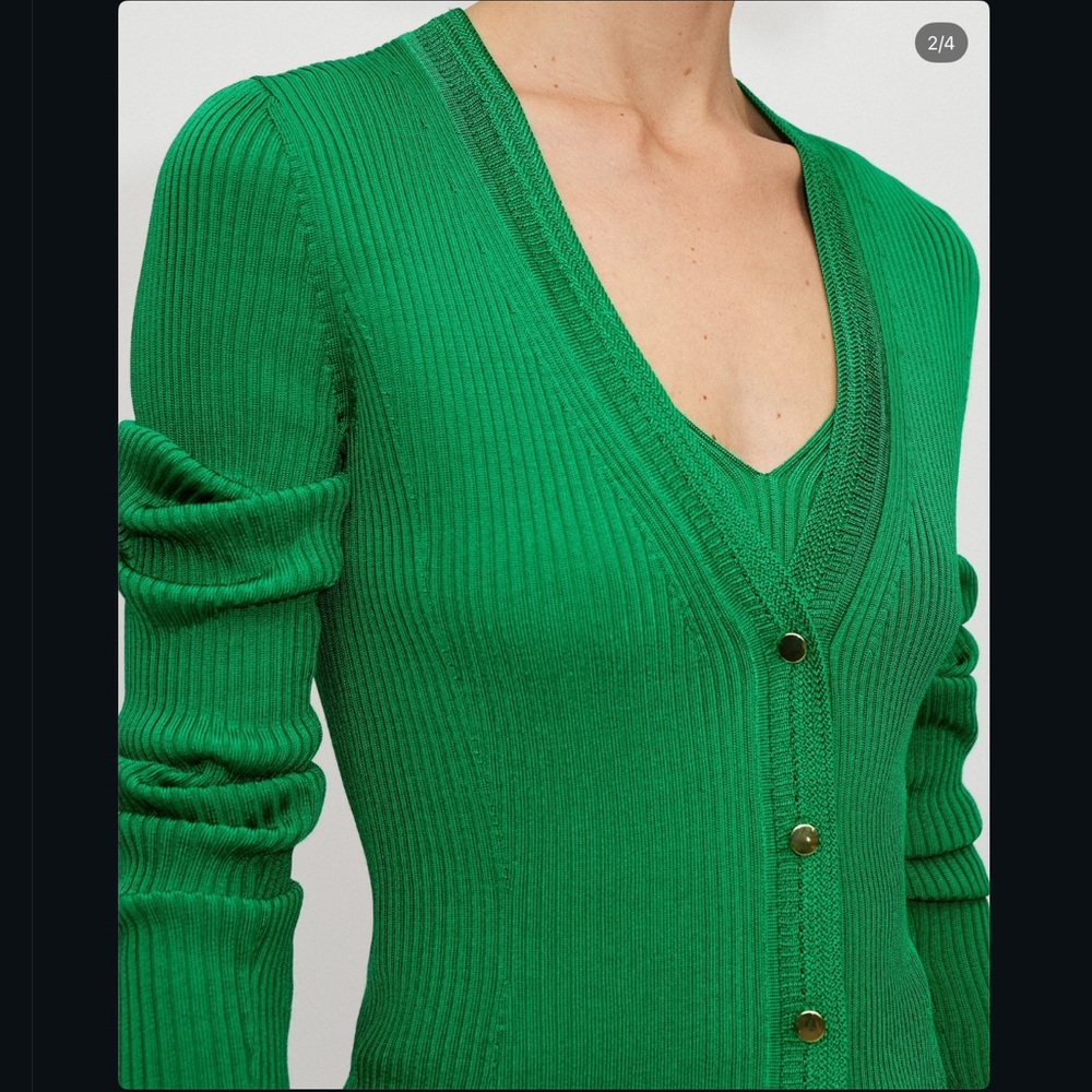 🇬🇧 ME+EM Rib Cardigan Clover Leaf - Picture 3 of 9